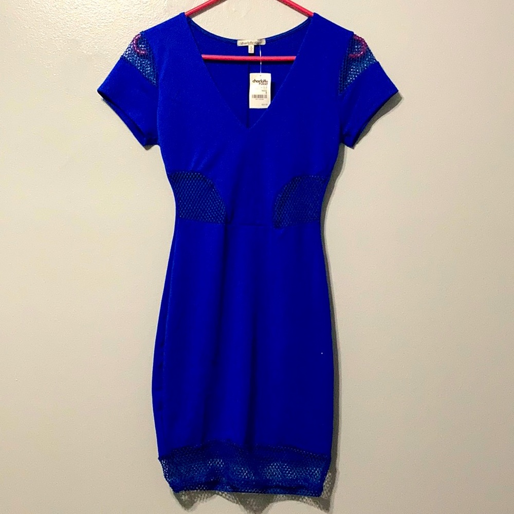 Royal blue mini dress